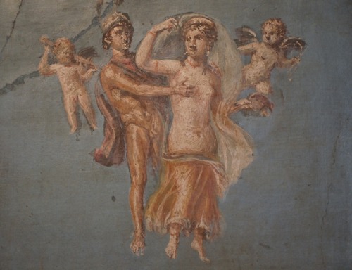 Mars and Venus on a blue background.  Fresco in the Fourth Style from Herculaneum, artist unknown; 5