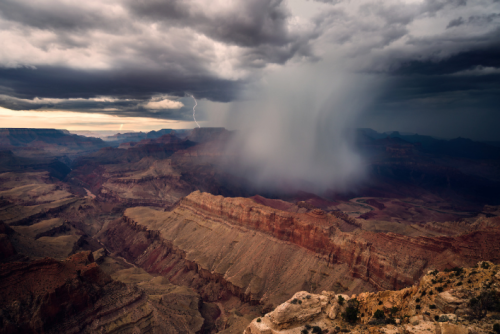 nubbsgalore:lightning strikes the grand canyon. (photos by x, x, x, x, x, x, x)