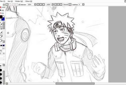 Correcting my old art inking directly …LOL