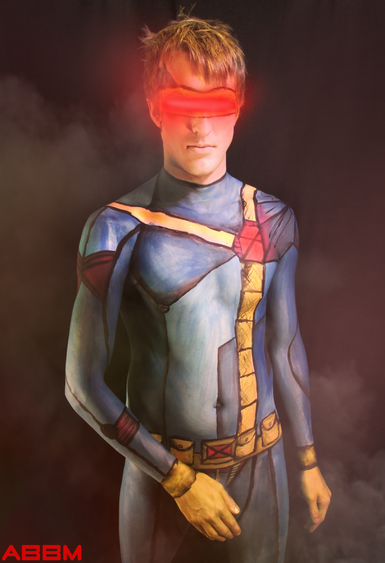comicboys:  Cyclops Bodypaint cosplay 