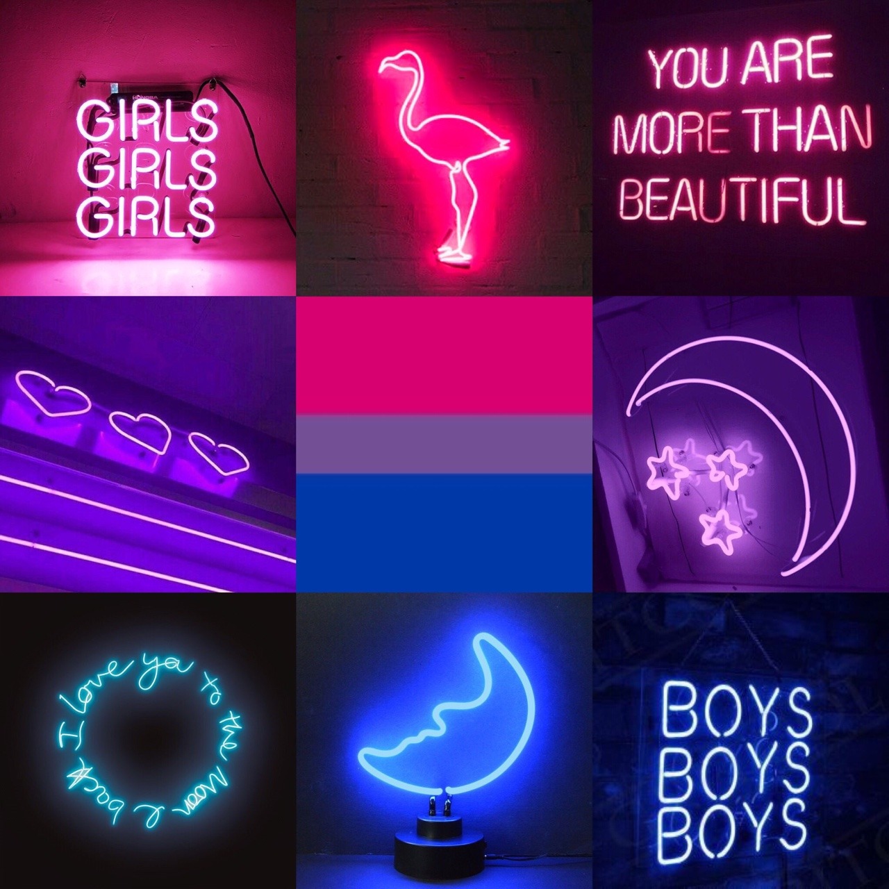 Bi curious. Neon boy.