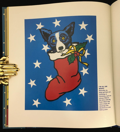 Merry Christmas!These Blue Dog illustrations incorporate Christmas traditions of the artist, George 