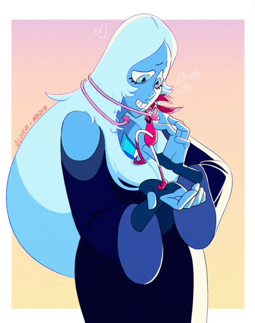 spinel-and-the-diamonds:Here’s a fun collab I did with @loycos ♡ They drew the lines and I did