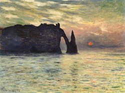 earthstory:   Timing a sunset  This post may entirely be an excuse to post a Monet painting on this page. This is a photo of the painting “Étretat: Sunset” produced by Claude Monet during a 3 week visit to Normandy in 1883. Seguir leyendo 