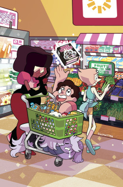 egomatter:  cover for Steven Universe #5 !! why yes, i did imply that cookie cat was rebranded as a delicious wafer snack. that’s probably not canon but i can dream