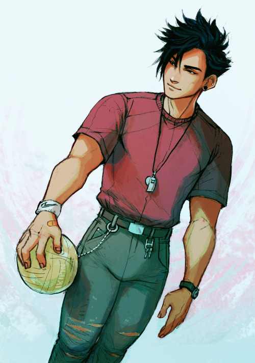 ikipin:college athlete AU &amp; food for thought: Bo and Kuroo coaching their own junior teams a