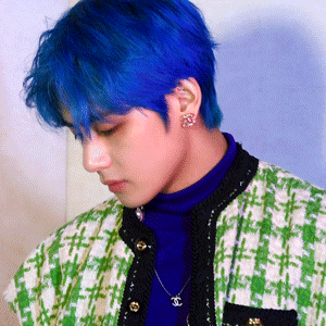 Taehyung X Blue Hair For @jkvjimin[ Cr: 0613data, Namuspromised ]