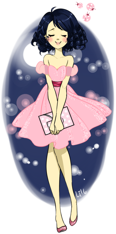 taylordraws: lauren-n-taylor: My take on Marinette’s dress from Heartstrings (chapter 3) 