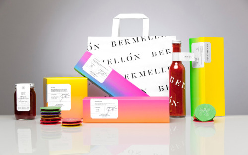 Another funky packaging created by Anagrama for confectionery shop Bermellón.