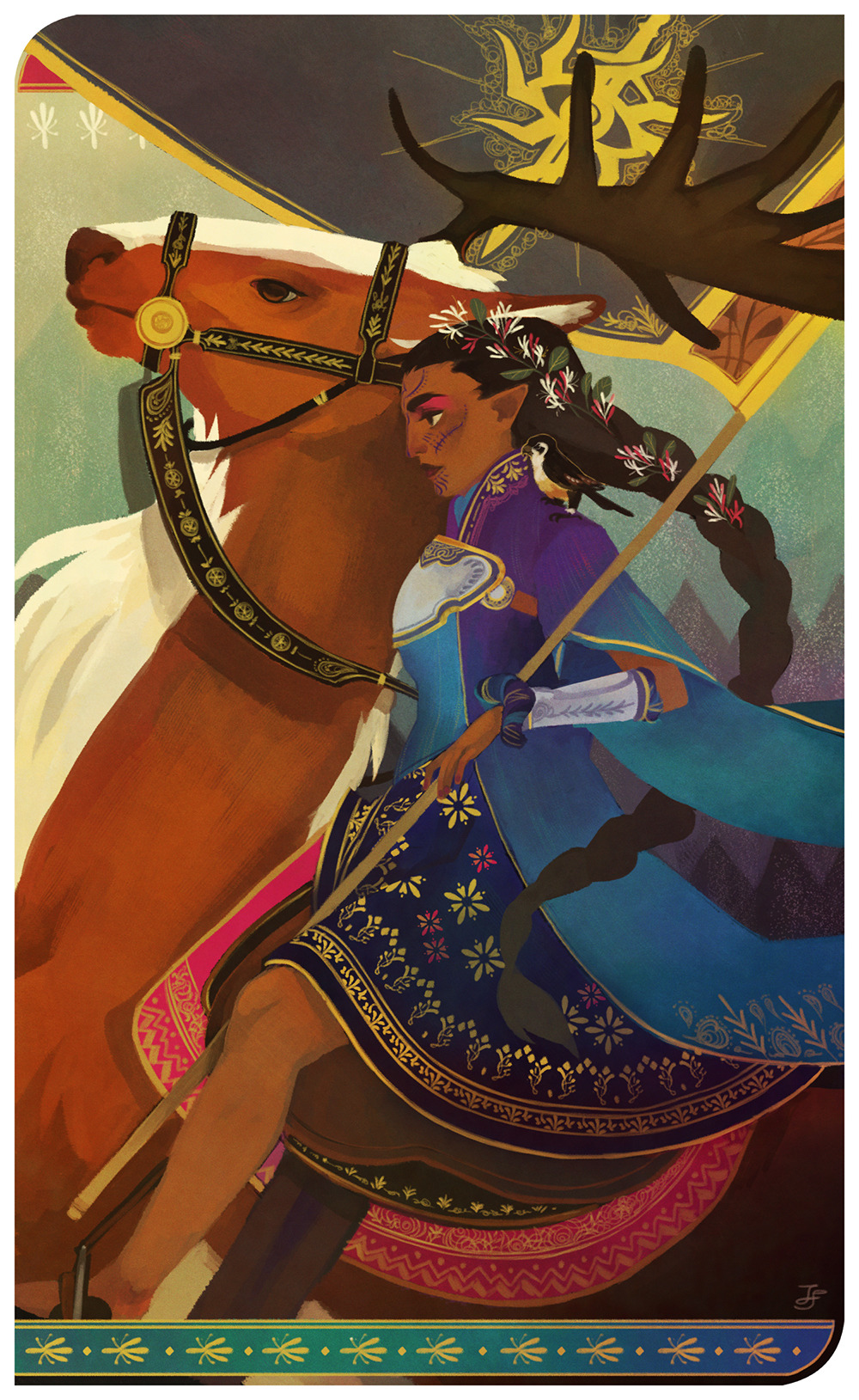 xfreischutz:  companion card of farain lavellan for cheesiestart ;u; thank you for