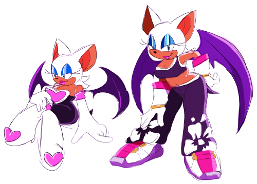 rouge n amy doodles! + my human designs of them 