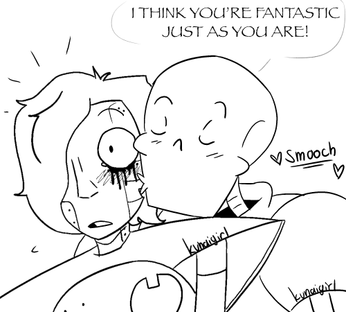 kunaigirl:  I gave myself a lot of feelings with this one, good ones for a change! I really like how it turned out honestly. Idk I just imagine that sometimes Mettaton would get made fun of for being so openly flamboyant; but that’s when the great and