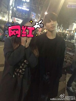 4hyung: jungkook w fans in hongdae 🌷