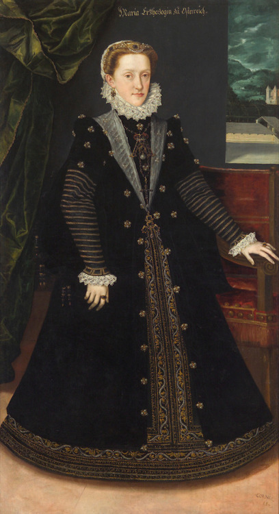 Portrait of Anna Maria of Bavaria, Archduchess consort of Inner Austria by Jan Cornelisz. Vermeyen, 