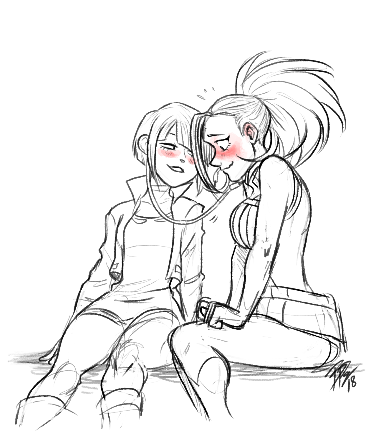 bonkalore: *whispers sweet sapphic things* So I may ship these 2 a bit?? They cute.