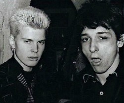 themessmusic:Billy Idol with Johnny Thunders.