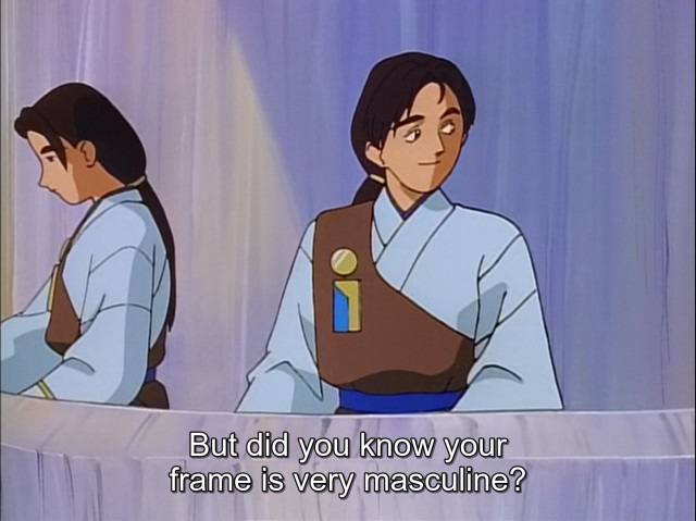 himbofisher:i would’ve never guessed that a crossdressing anime character in the 90s would’ve actually led to a good joke