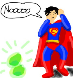 lilcherrybearr:  Drew kryptonite for Superman on Draw Something 2 ;C