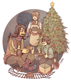 petitpotato:   Hobbit Advent - Day 25: Family Not closely related but still family ;w; 