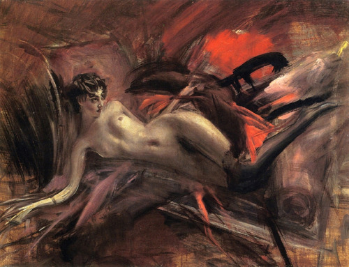 artist-boldini:Reclining Nude, 1930, Giovanni BoldiniMedium: oil,canvas