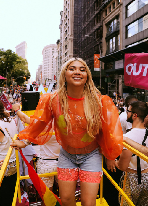 music-daily:Hayley Kiyoko photographed by Trevor Flores at NYC Pride (2019)