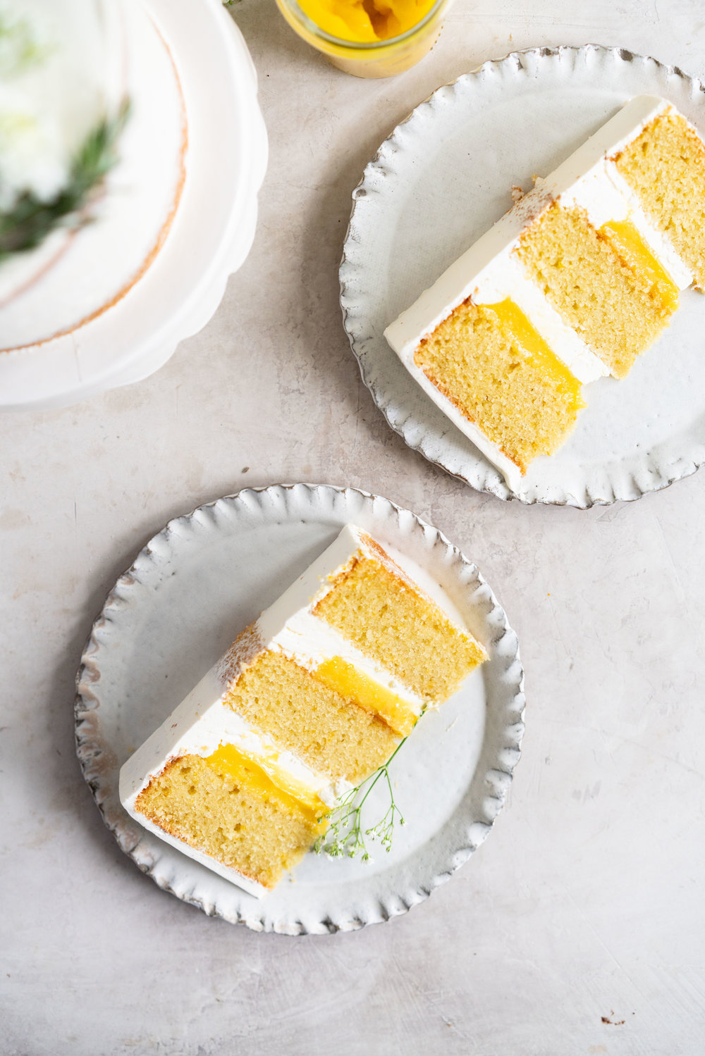 olive oil layer cake with meyer lemon curd and... - Sweet Tooth Girl