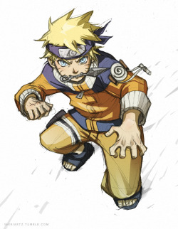 shiriartz:  I love how young Naruto used to look like a kitty, it’s so cute