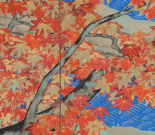 artdetails:Yokoyama Taikan, Autumn Leaves (details), 1931