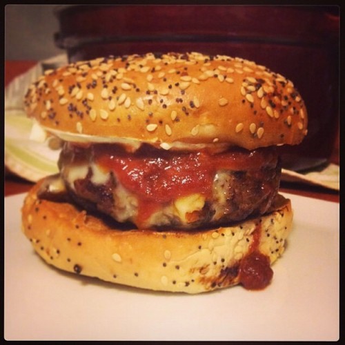 Oh yeah, this one was hella good. #tbt #NationalBurgerDay - Made #cheeseburgers when I got home but 
