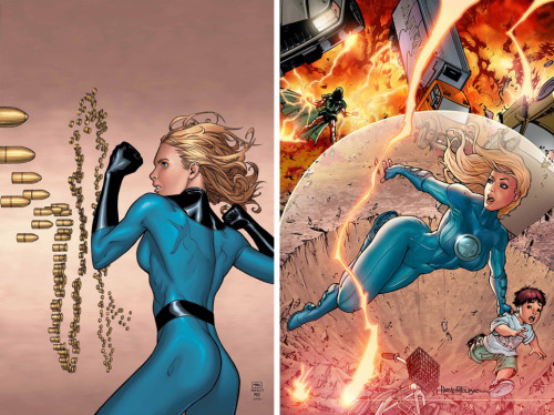 shanehelmscom:towritecomicsonherarms:  geekearth:Invisible Woman - More of my Favorite Women of Comics  Sue is one of the most underrated comic book characters of all time.Some people think she can only make force fields and turn invisible. She can do