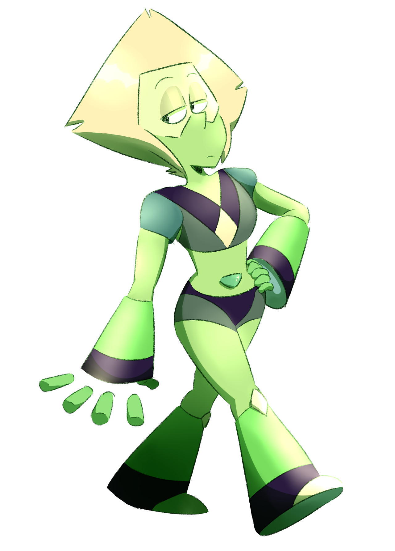 ice-cream-cats:i started drawing @drawbauchery‘s peridots a while back but i only