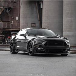 mustangfanclub:  #AllBlackErrthang!   Owner: @average_s550  Photo by: @mikekuhnracing   #mustangfanclub