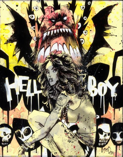 Hellboy &amp; Liz by Jim Mahfood