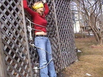 happytie:  I’m not sure whether getting tied to an object in the garden classifies you as a garden ornament. - however decorative you are!