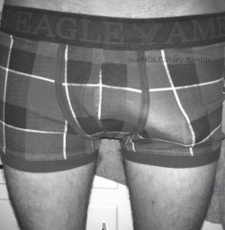 ourholestory:  hi girls. someone wanted to say hello! -D  You wear those too?! They&rsquo;re the most comfortable underwear EVAR. - D