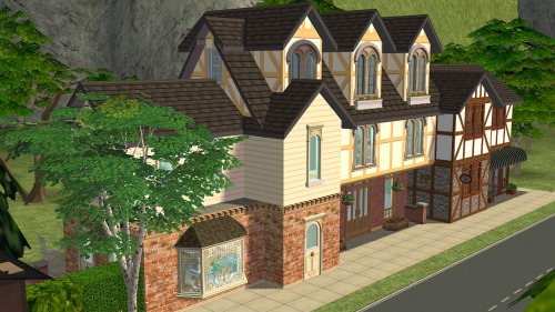 Teensy old town shops are finally done! I’m not sure what prompted the ‘melting tudor pub’ but&helli