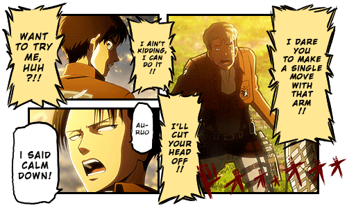 mermaid613:  apintofoxymoron:  Canon Ereri Moment ( ͡° ͜ʖ ͡°)  Shingeki no Kyojin - Episode 19 / Chapter 26. Read from right to left. [x]   this is confusing 