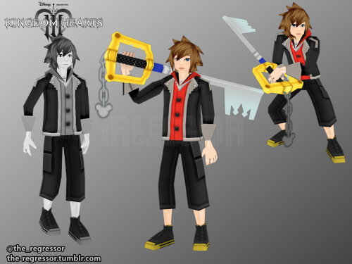 Sora  Kingdom Hearts lVFinished up KH4 Sora model~Is free to download on sketchfab!-Mark