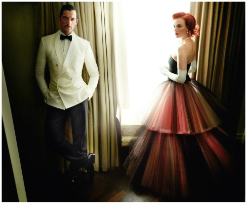 robertocustodioart: David Gandy and Karen Elson by Mario Testino 2016