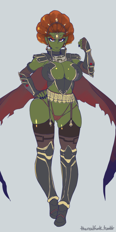 therealfunk:  Sexy female Ganondorf doodle.   @slbtumblng the queen of demons~ < |D’‘‘