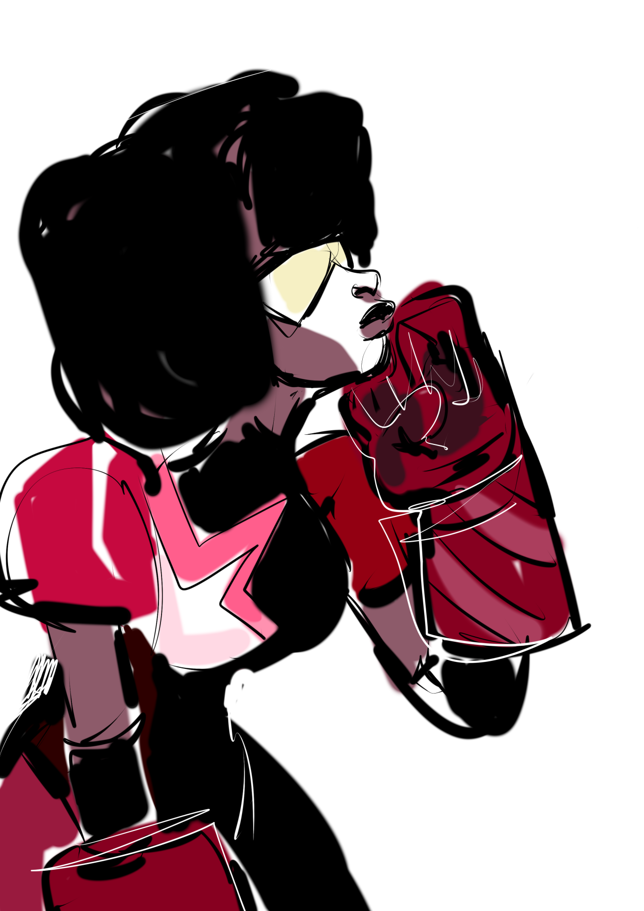 supidowagon:  pearl and garnet doodlies too for good measure 