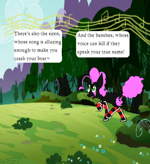 darkfiretaimatsu:  Music is a powerful tool, and the right song can get just about anypony just about anywhere~ I don’t actually know music, so just pretend those notes are legitimate and not some nonsense scribbles my mod made up. In fact, you should