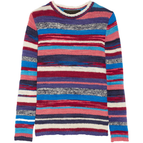 The Elder Statesman Striped cashmere sweater ❤ liked on Polyvore (see more blue striped sweaters)