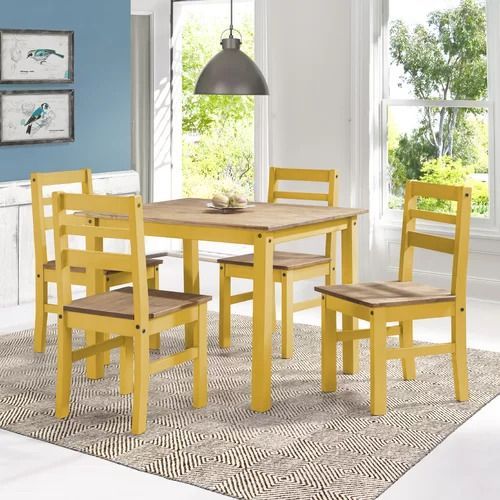 Robin 5 Piece Solid Wood Dining Set | Want more details? Click here: http://bit.ly/2FtUCAS