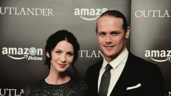 :  Caitriona Balfe &amp; Sam Heughan attend the Outlander UK Premiere, March 23, 2015. (x)