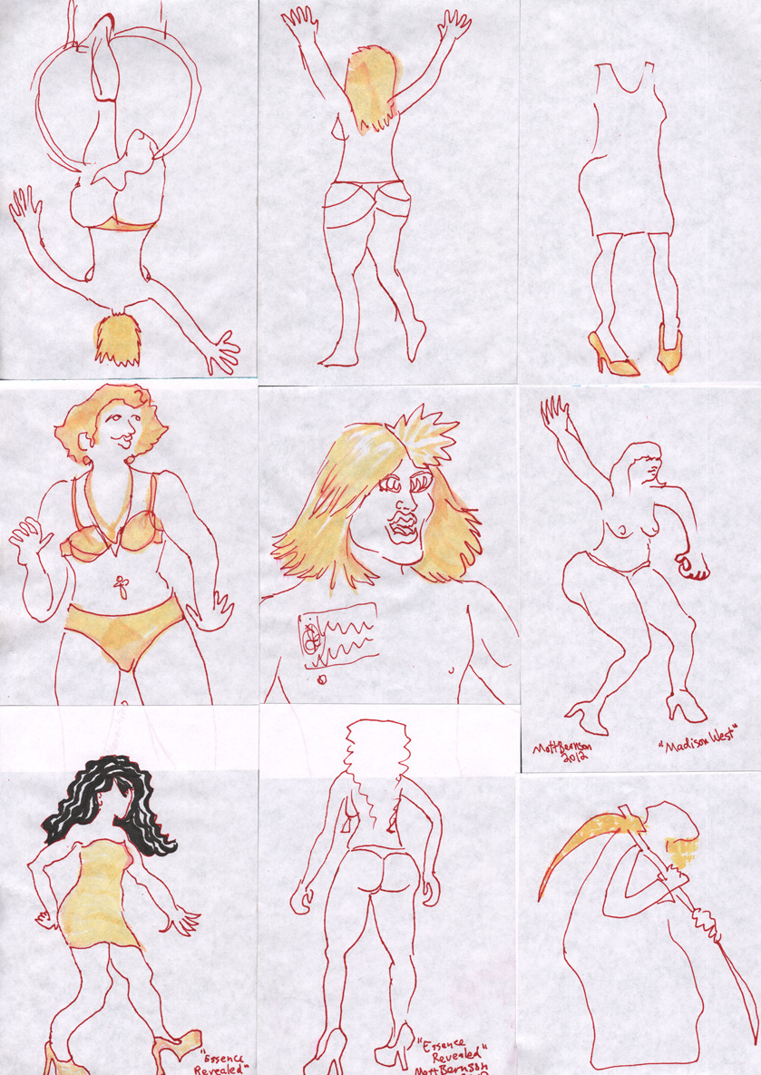 Here&rsquo;s a collection of some drawings that I did at the Buttcracker.  