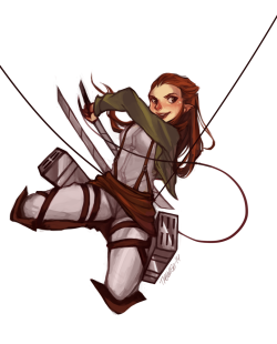 voisb:  tauriel/attack on titan crossover