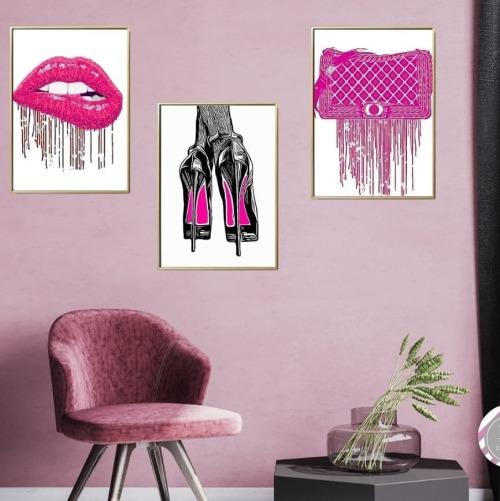 FASHION WALL ART, SET OF 3 PRINTS My etsy store link is in the bio :) FashionistaeraDesign.etsy.com 