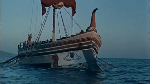 Mythical Ancient Greek ship, the Argo, in: I giganti della Tessaglia (1960) / The Giants of Thessaly