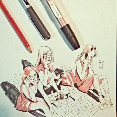 #inktober day 18 ~summer memories~ #inktober2015 #inktagram #ink #pinkishorange #memories #summer #s